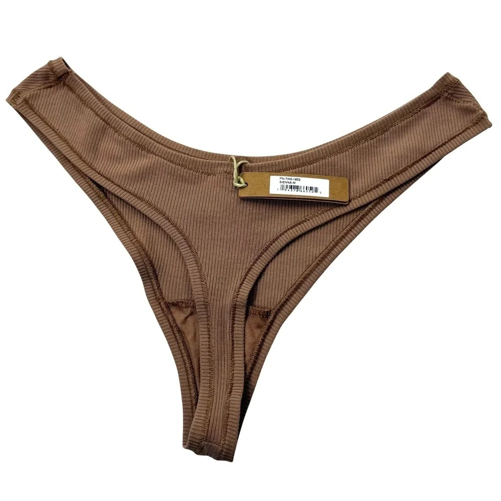 SKIMS Soft Lounge‎ Rib Dipped Thong Team USA Lot of 2 Sienna Medium